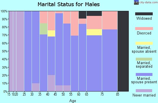 Zip code 52253 marital status for males