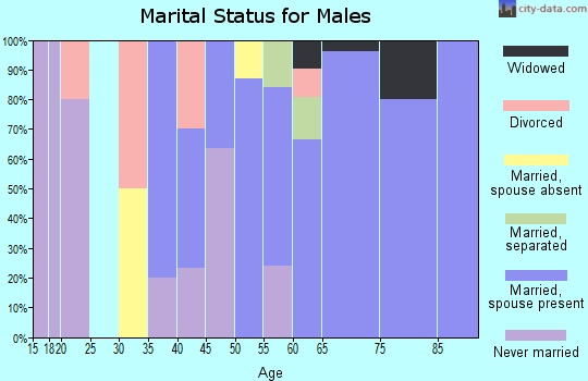 Zip code 52254 marital status for males