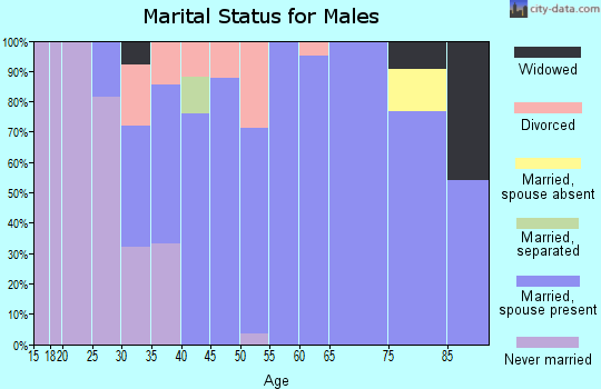 Zip code 52255 marital status for males