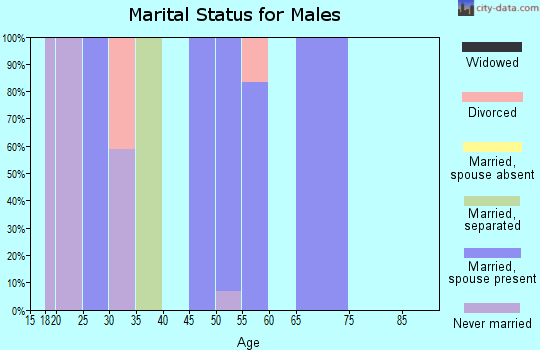 Zip code 52257 marital status for males