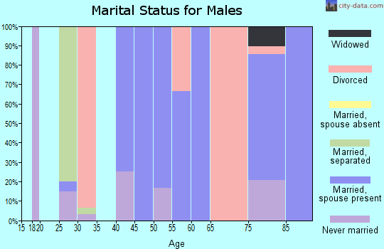 Zip code 52309 marital status for males
