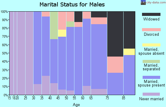 Zip code 52314 marital status for males