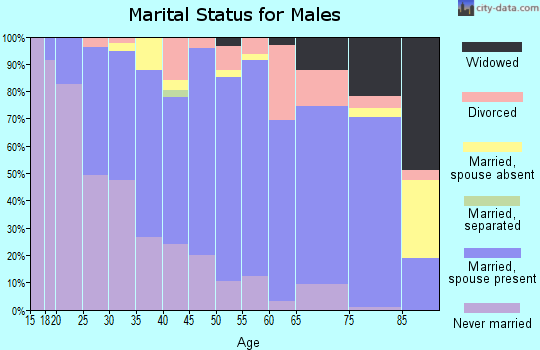 Zip code 52353 marital status for males