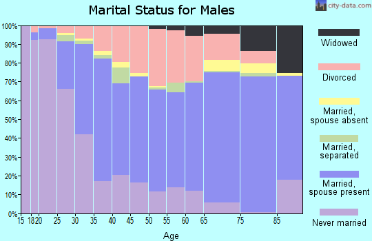 Zip code 52404 marital status for males