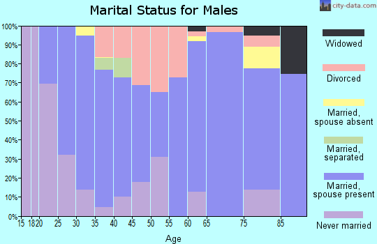 Zip code 52531 marital status for males