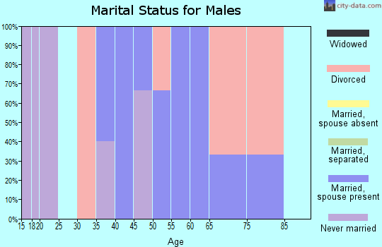 Zip code 52548 marital status for males