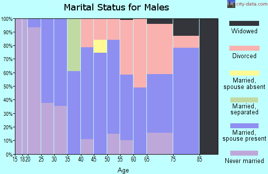 Zip code 52563 marital status for males