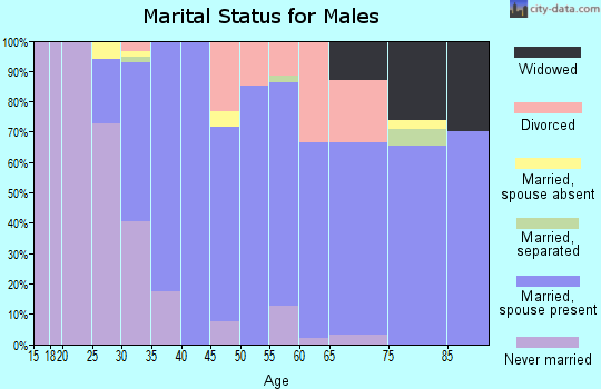 Zip code 52565 marital status for males