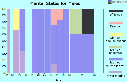 Zip code 52566 marital status for males