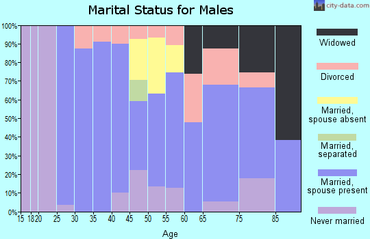 Zip code 52572 marital status for males