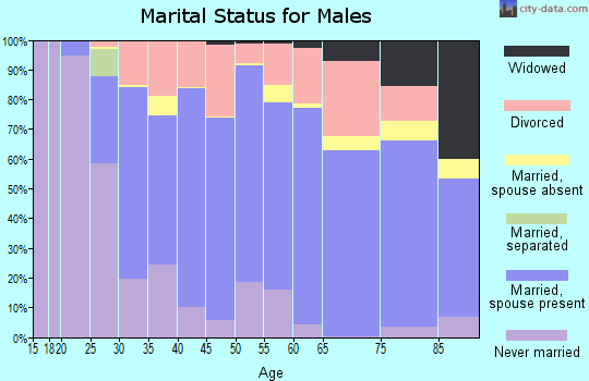 Zip code 52577 marital status for males