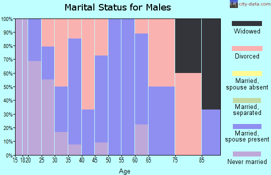 Zip code 52595 marital status for males