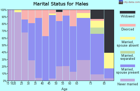 Zip code 52637 marital status for males