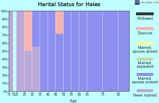 Zip code 52647 marital status for males