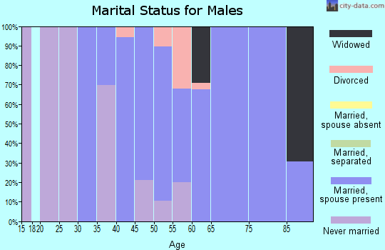 Zip code 52649 marital status for males