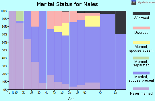 Zip code 52773 marital status for males