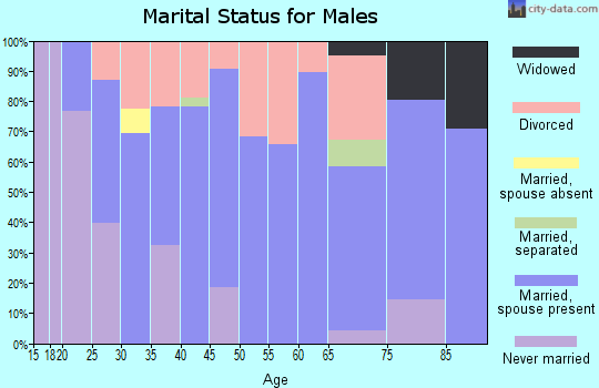 Zip code 52778 marital status for males