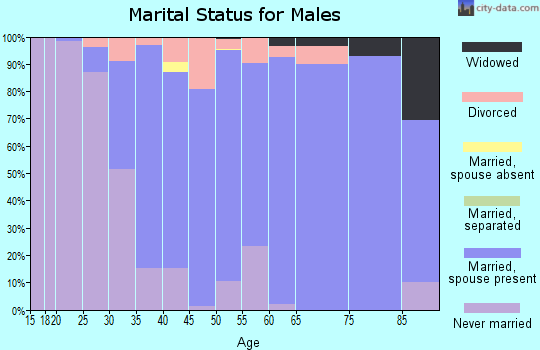 Zip code 53020 marital status for males