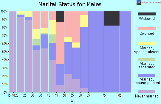 Zip code 53023 marital status for males