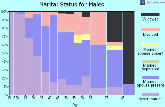 Zip code 53048 marital status for males