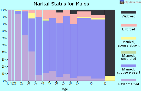 Zip code 53083 marital status for males