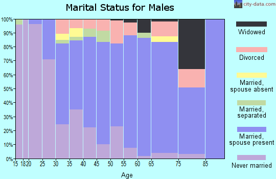 Zip code 53120 marital status for males