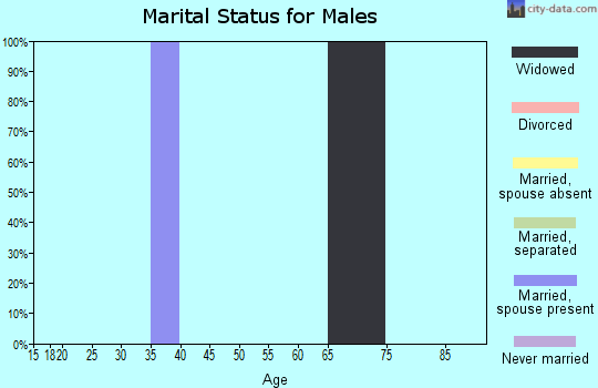 Zip code 53192 marital status for males