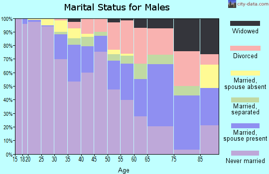 Zip code 53206 marital status for males