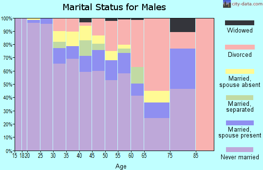 Zip code 53233 marital status for males
