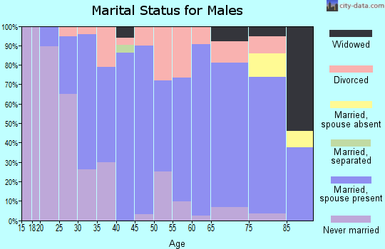 Zip code 53515 marital status for males
