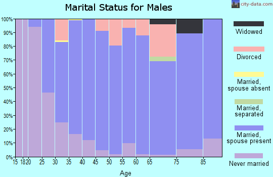 Zip code 53532 marital status for males