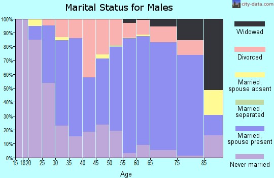 Zip code 53534 marital status for males