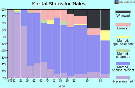 Zip code 53566 marital status for males