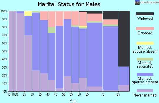 Zip code 53588 marital status for males
