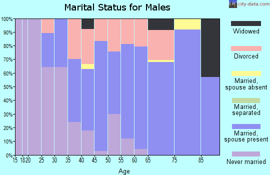 Zip code 53826 marital status for males