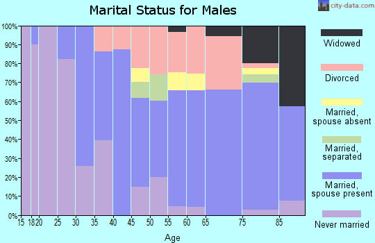 Zip code 53910 marital status for males