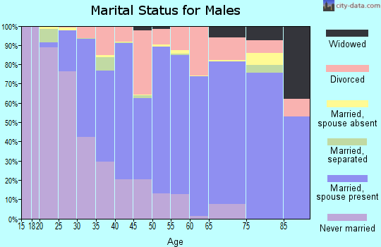 Zip code 53913 marital status for males