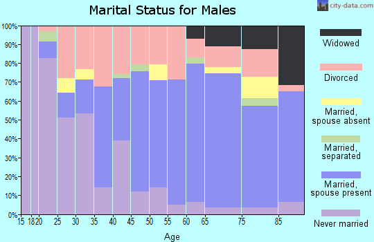 Zip code 53934 marital status for males