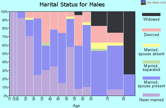 Zip code 53944 marital status for males