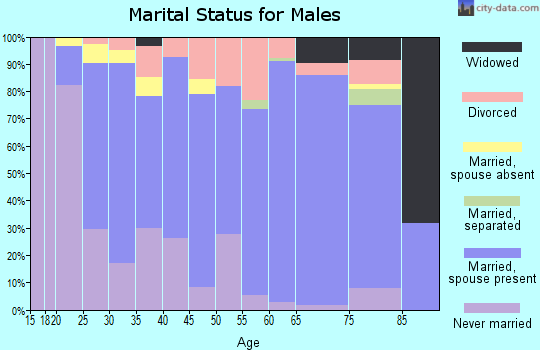 Zip code 53946 marital status for males
