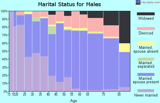 Zip code 53949 marital status for males
