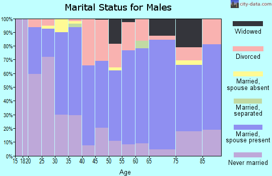 Zip code 53951 marital status for males