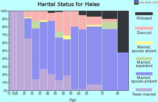 Zip code 53955 marital status for males