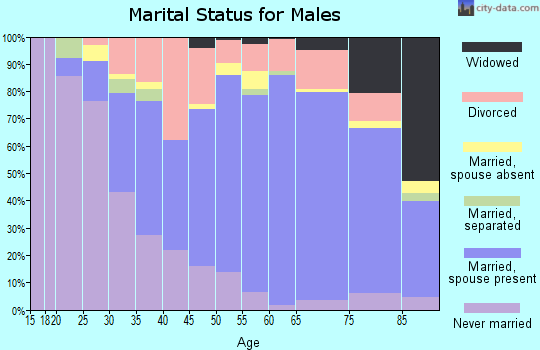 Zip code 53965 marital status for males