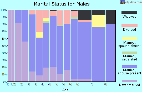 Zip code 53968 marital status for males