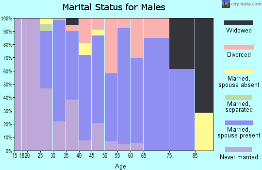 Zip code 54009 marital status for males