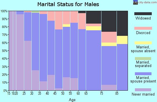 Zip code 54015 marital status for males