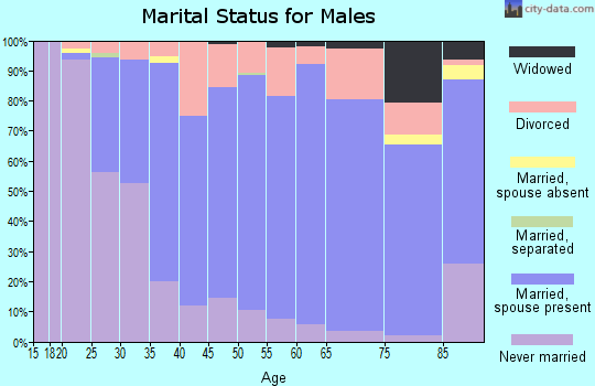 Zip code 54022 marital status for males
