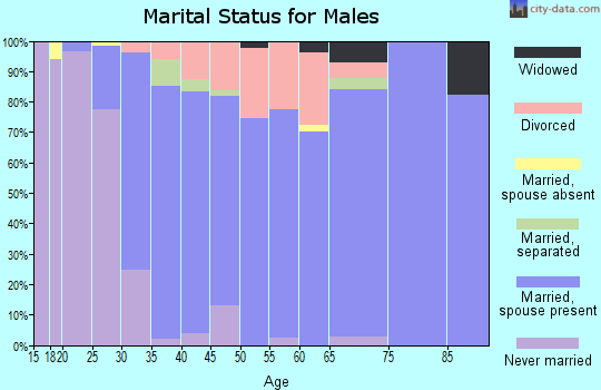 Zip code 54023 marital status for males
