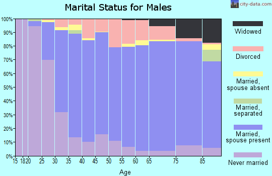 Zip code 54130 marital status for males
